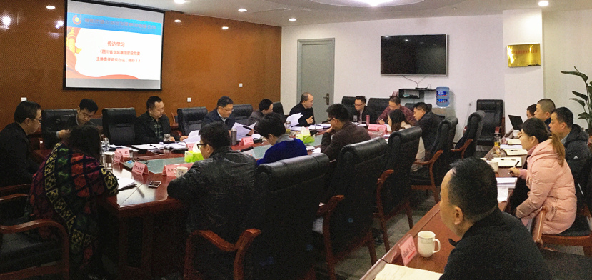 2017年3月21日 集團公司傳達學(xué)習《四川省黨風廉潔建設(shè)黨委主體責任追究辦法（試行）》并簽訂黨風廉政建設(shè)主體責任書2